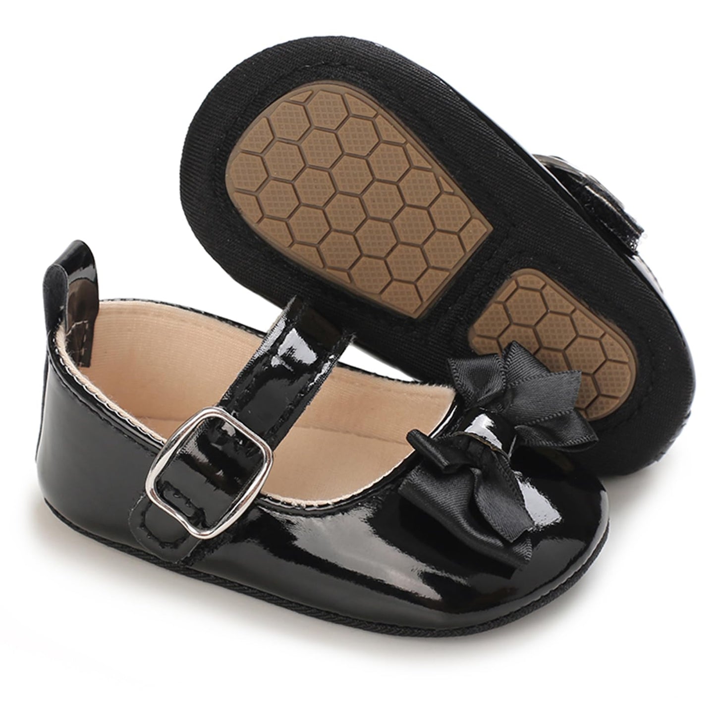 MASOCIO Baby Lauflernschuhe Krabbelschuhe Mädchen Kleinkind Rutschfesten Lederpuschen Babyschuhe 3-18 Monate