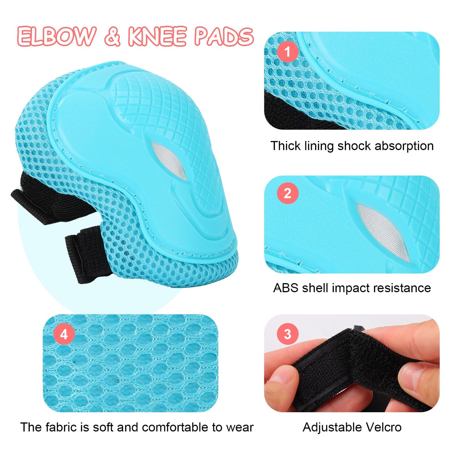 BURSUN Children's Bicycle Helmet Children's Helmet Skater Helmet for Ages 2-16 Years Boys Girls, Children's Helmet for Bicycle Scooter Skateboard Scooter Roller Skating
