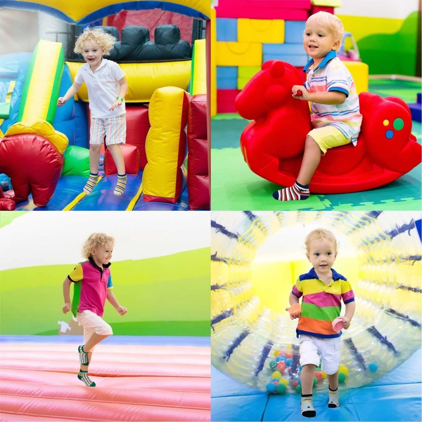 GRPSKCOS Stoppersocken Kinder 12 Paar ABS Socken Rutschfeste Socken Kleinkind Antirutschsocken für 1-7 Jahre Jungen Mädchen