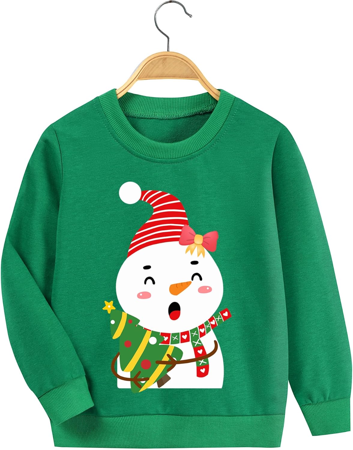 EULLA Kinder Mädchen Jungen Weihnacht Pullover Sweatshirt Weihnachtsoutfit Weihnachtspuli Christmas Xmas Rentier Weihnachtsmann Weihnachtskleidung 92 98 104 110 116 122