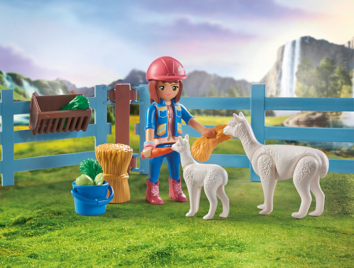PLAYMOBIL Horses of Waterfall 71351 Waterfall Ranch, magisches Wasserfall-Paradies für Pferdefreunde, nachhaltiges Spielzeug für Kinder ab 5 Jahren