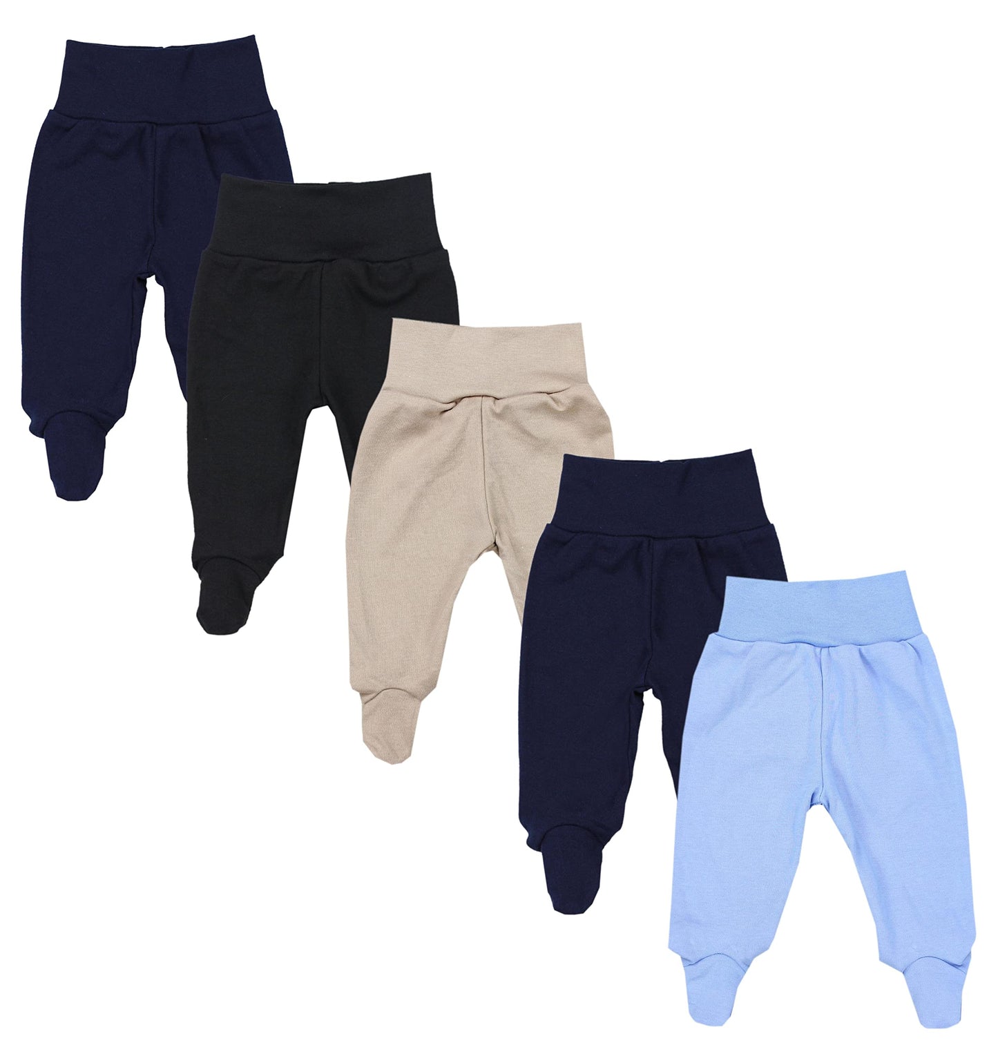 TupTam Baby Unisex Hose mit Fuß Bunte 5er Pack