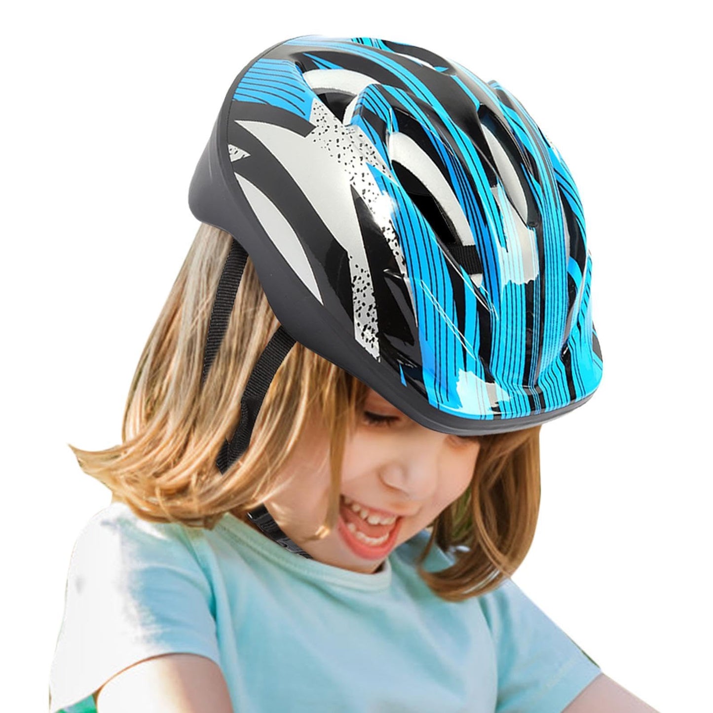 Kinderhelm, Fahrradhelm, Alter 3–13 Jahre, verstellbarer Fahrradhelm für Jungen, Mädchen und Kleinkinder, Kinder-Fahrradhelm und Polster-Set für Jungen und Mädchen, komplettes Sicherheitsset für
