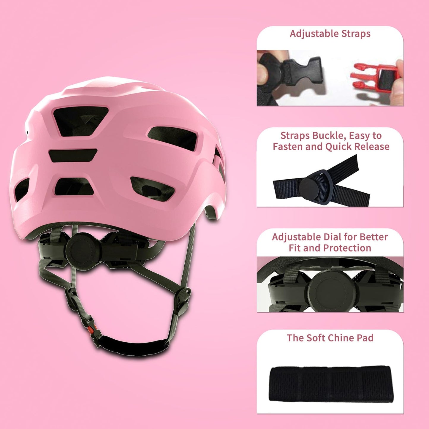 KORIMEFA Toddler Helmet Children's Bicycle Helmet Baby Multi-Sport Adjustable Helmet Sports Helmet Cycling Bicycle Scooter Skateboard Helmet Lightweight for Children Boys Girls from 2-8 Years Old