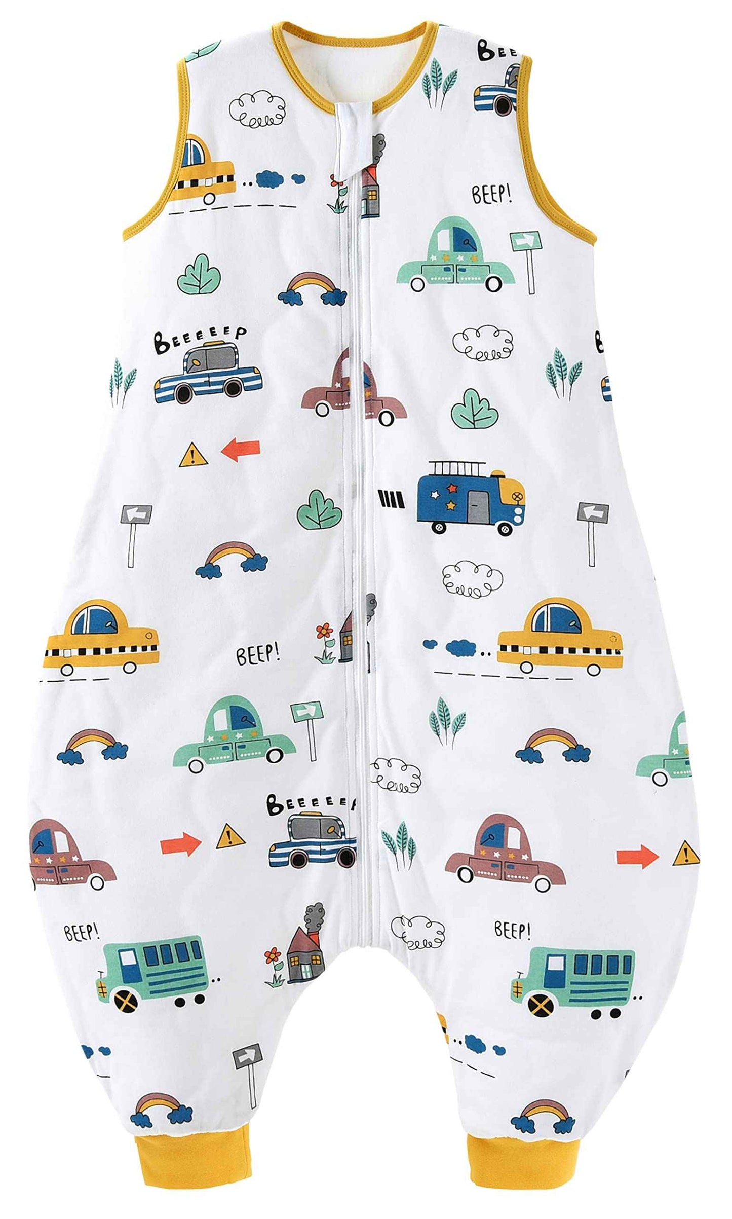 Chilsuessy Baby Sleeping Bag with Legs, 2.5 Tog All-Season Sleeping Bag (CPC Certification) for Infants, Children, Dinosaur Park, 80 cm, Baby Height 90–100 cm