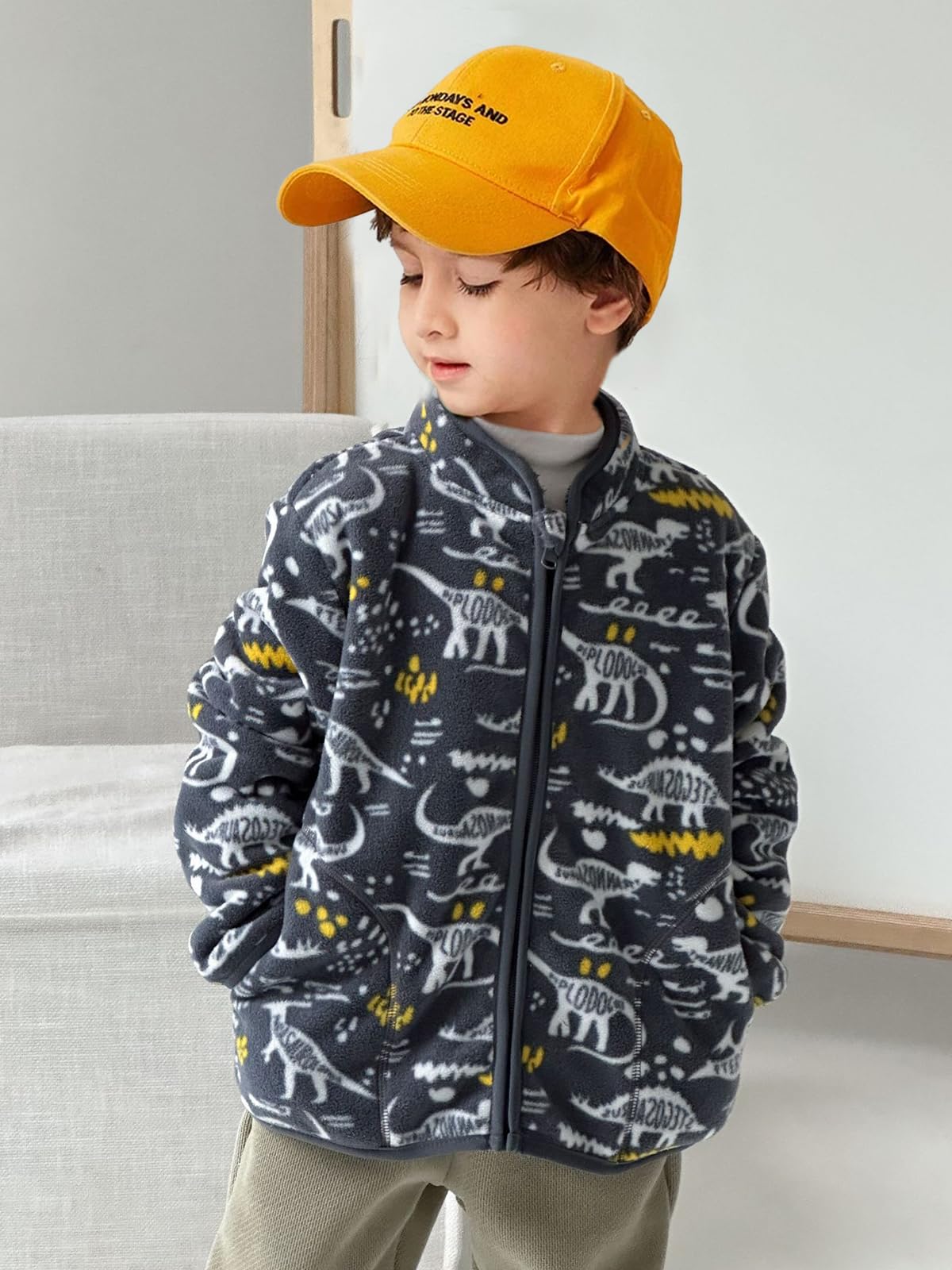 LUVCES Baby Jacket Boys Unisex Toddler Girls Kids Warm Fleece Jacket Full Zip Pullover Outerwear Sweatshirt