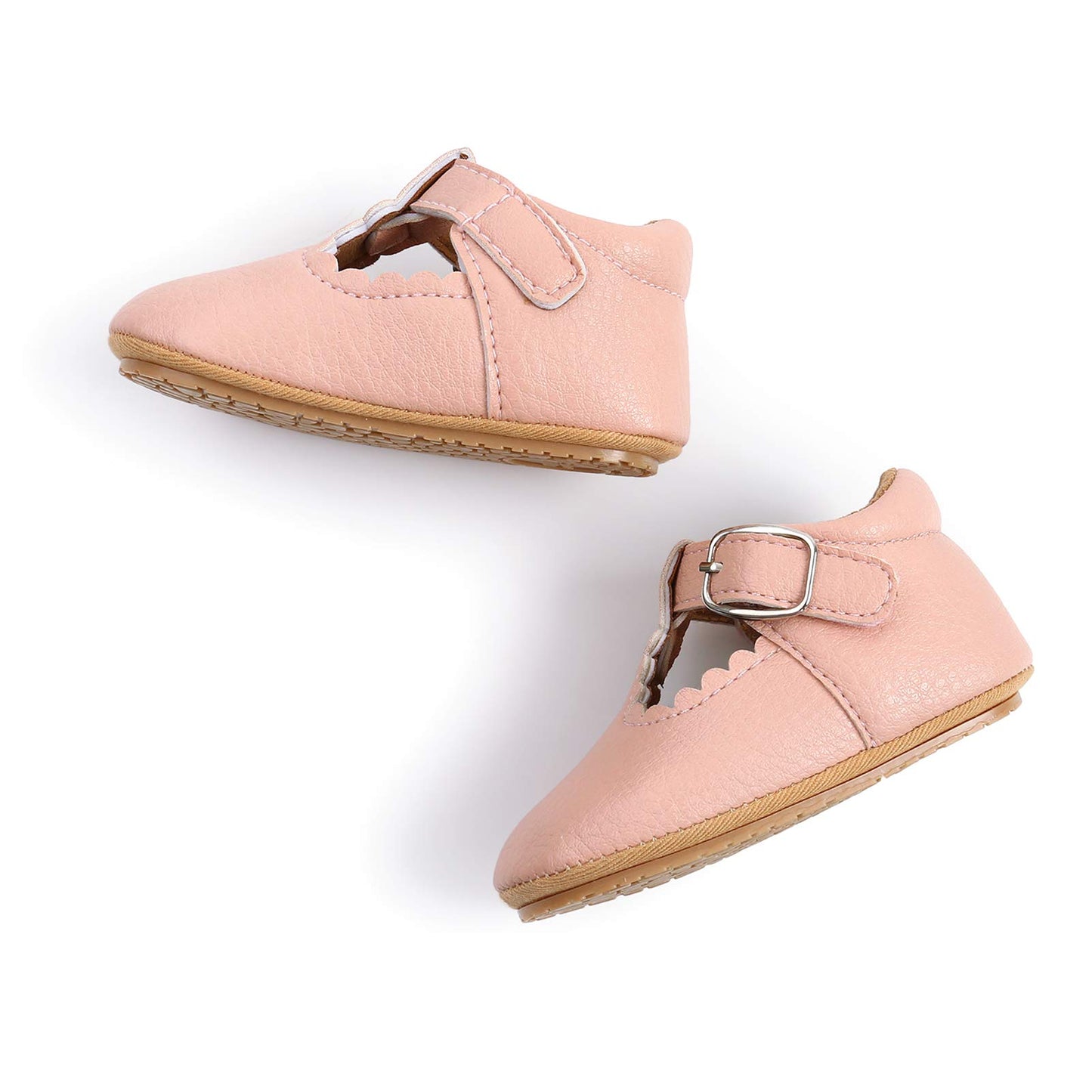 RVROVIC Baby Mädchen Mokassins Prinzessin Mary Jane Flache Kleider Schuhe Premium Leichte Weiche Sohle Krippe Schuhe Kleinkind Schuhe
