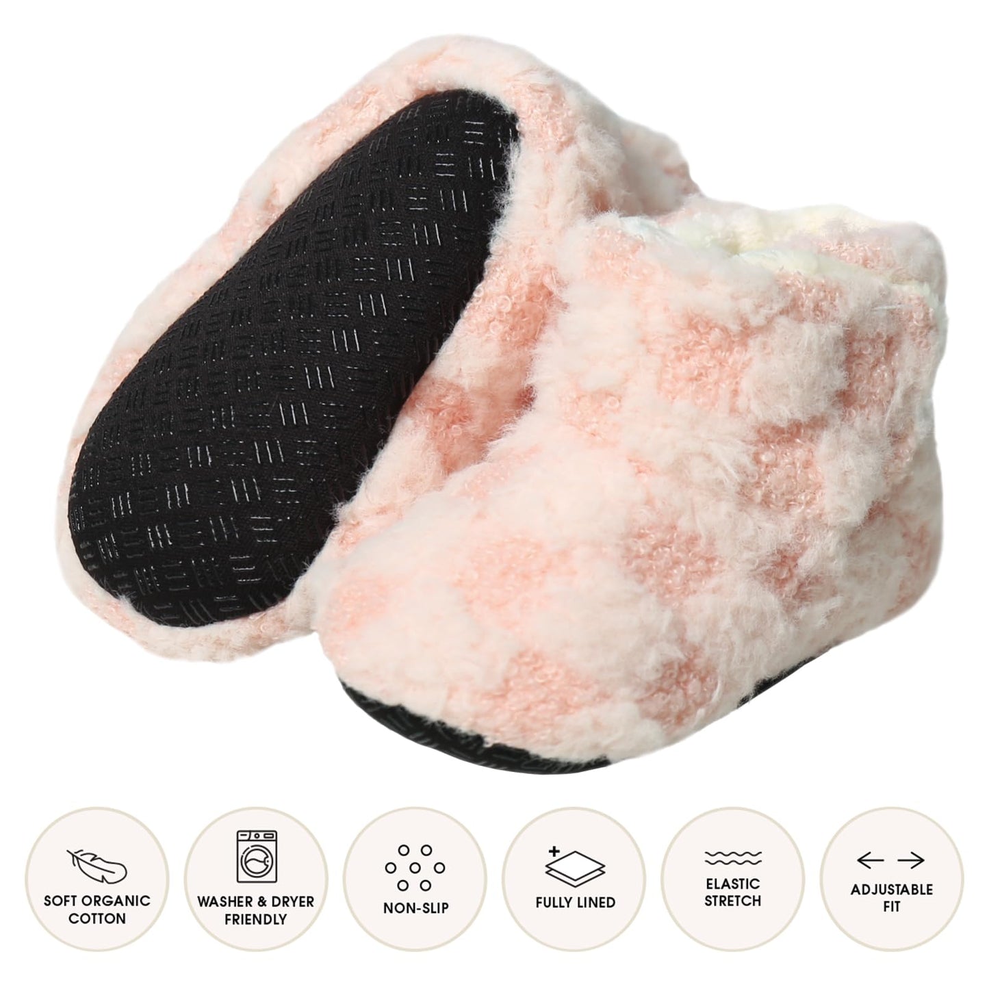 YloveM Toddler Baby Boys Girls Booties, Unisex Newborn Winter Shoes Thick Snow Boots Non-Slip Sole Soft Toddler Warm Sock Shoes