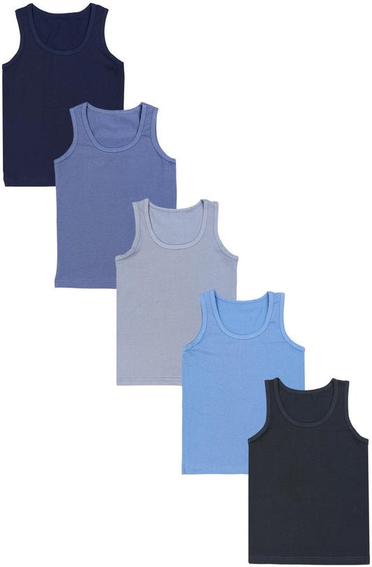 TupTam Unterhemden Jungen – 5er Pack Ärmellose Kinder Unterhemden, Baumwolle, Bequem & Atmungsaktiv