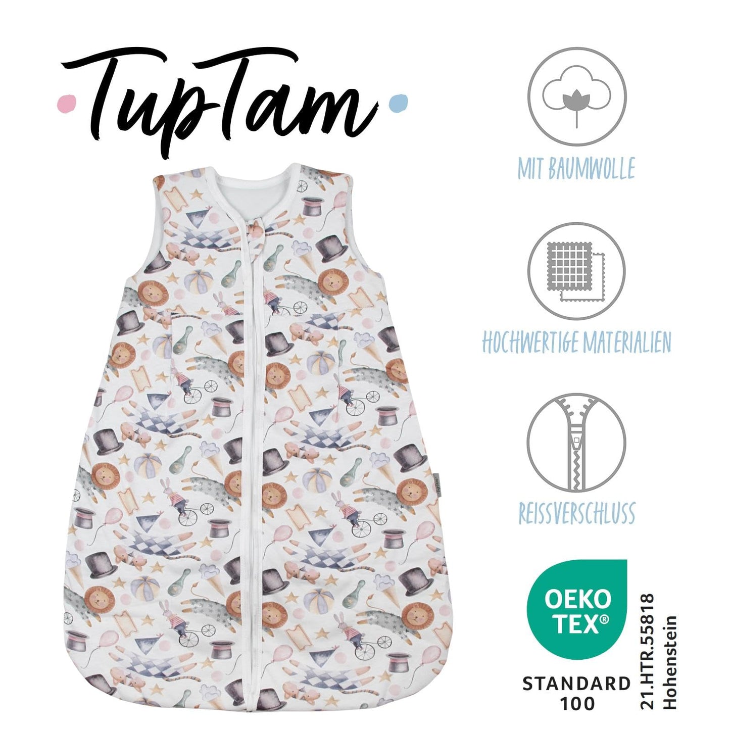 TupTam All-Season Baby Sleeping Bag, Sleeveless, Padded