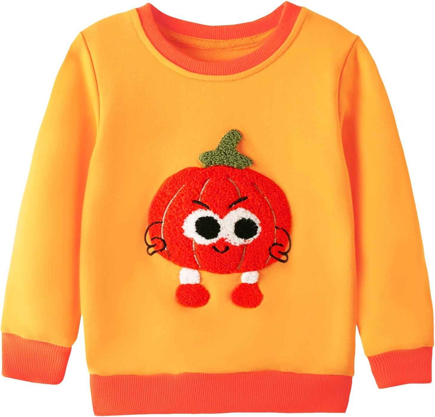 HILEELANG Halloween-Kürbis-Sweatshirt für Kleinkinder, Herbst- und Thanksgiving-Pullover für Jungen und Mädchen, niedliches Herbst-Outfit, Größen 18 - 7 Jahre