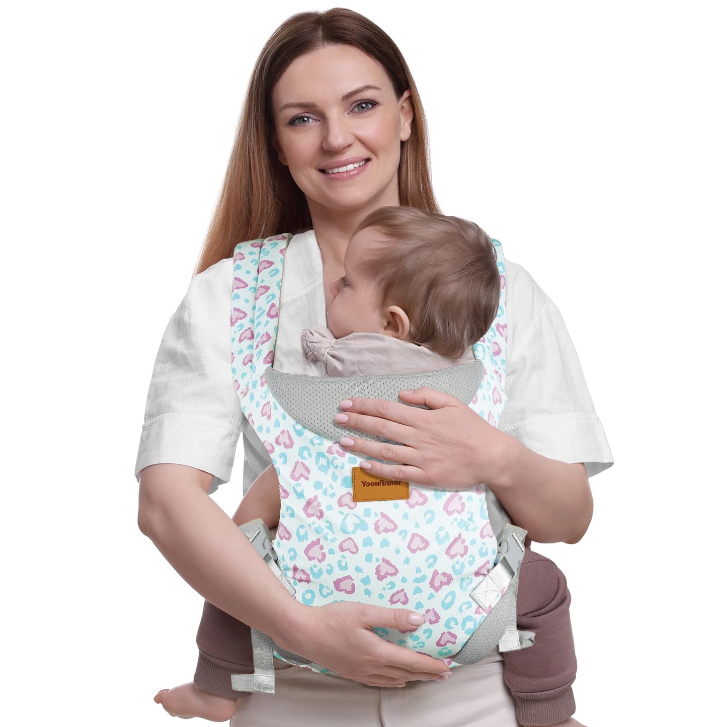 YooxArmor Babytrage für Neugeborene ab Geburt,Ergonomische gemütlich und leichtgewichtig Babybauchtrage mit Nackenstütze,Rückentrage Baby-Tragetasche Geeignet für 3-30 kg