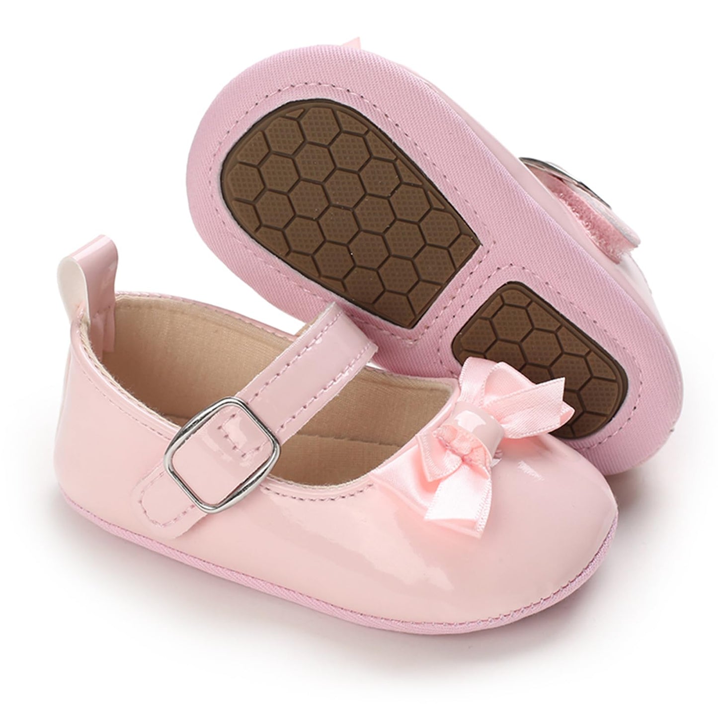 MASOCIO Baby Lauflernschuhe Krabbelschuhe Mädchen Kleinkind Rutschfesten Lederpuschen Babyschuhe 3-18 Monate