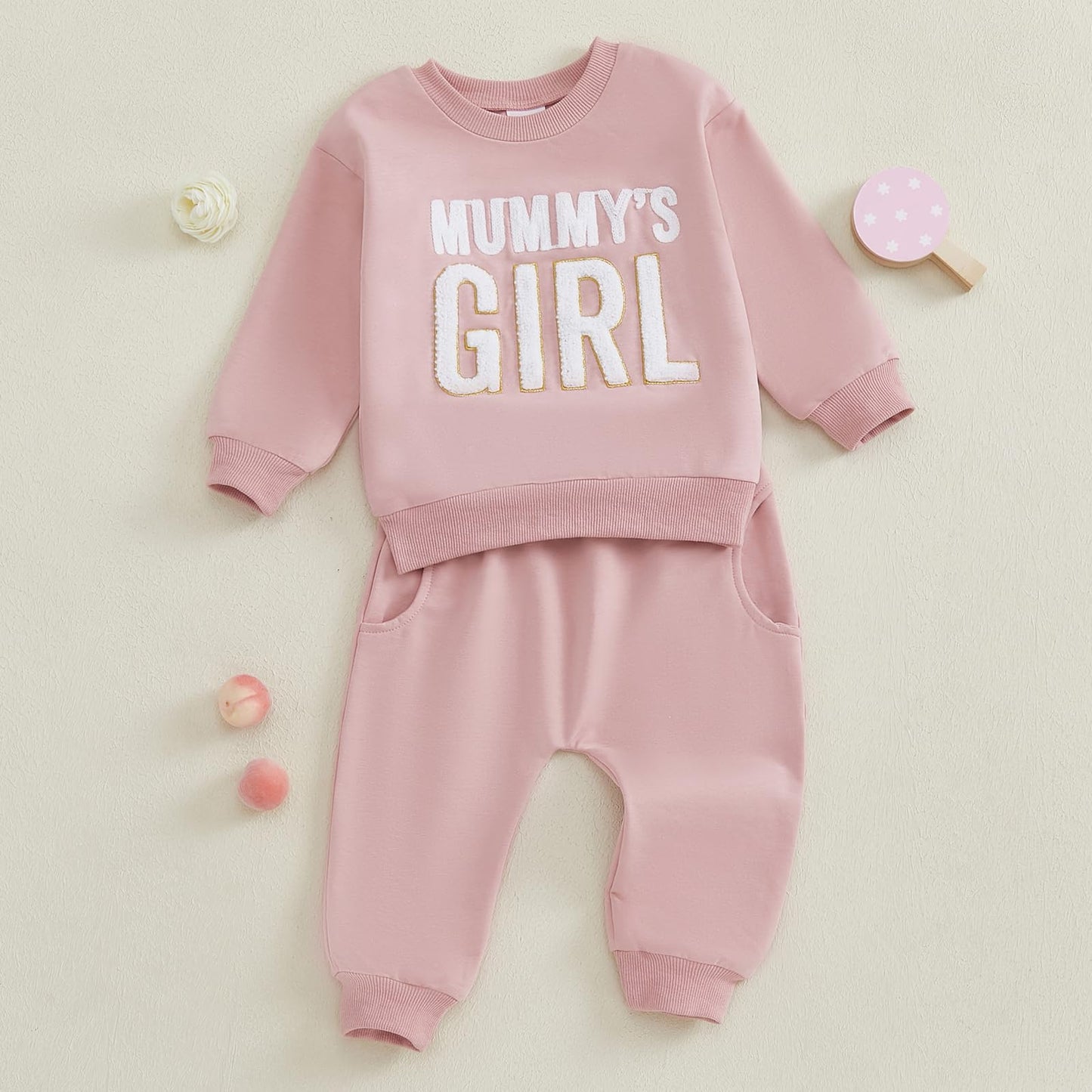 Himllauen Baby Mädchen Kleidung Sweatshirt + Lange Hose Zweiteiler Babykleidung Set Kleinkind Outfits