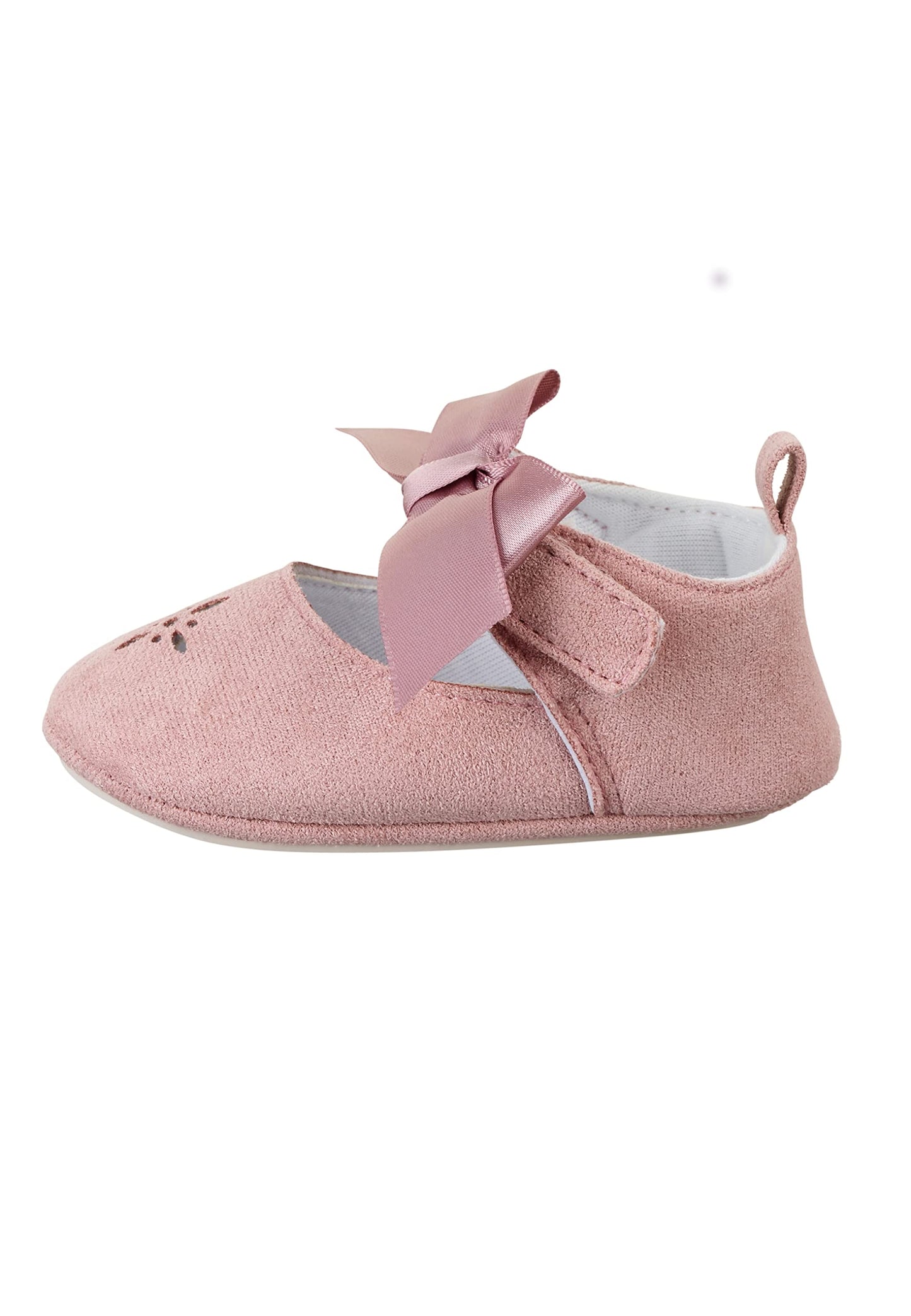 Sterntaler Babyballerina Schleife - Bequeme Ballerina mit aufgenähter rutschfester Herzchensohle und Klettverschluss - Baby -Ballerina Mädchen gefüttert mit Frottee