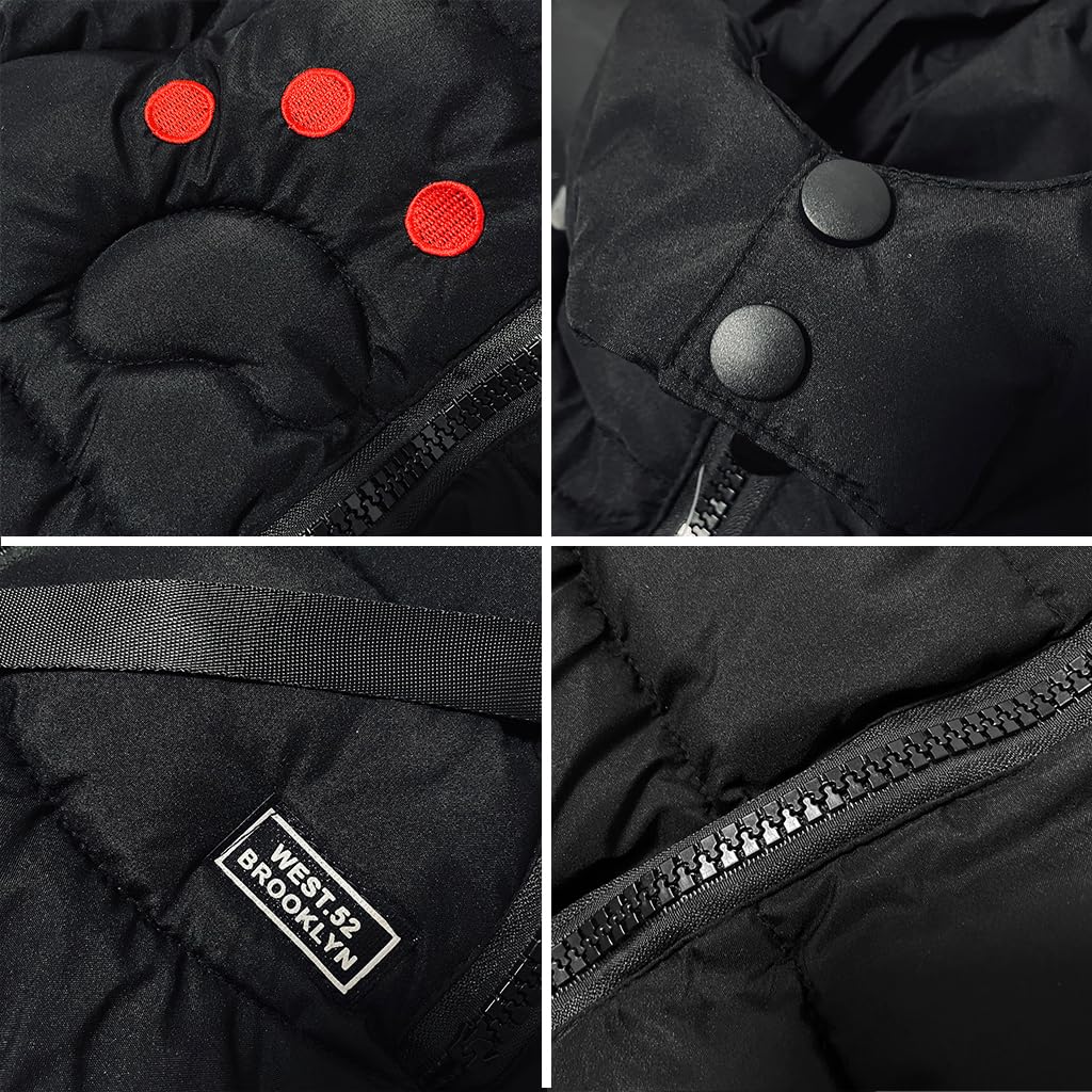 linboo Winter Jacket Children's Boys Warm Quilted Jacket Thick Coat Baby Winter Coats with Hood Ears Winter Children's Jacket Hooded Jacket 2-7 Years