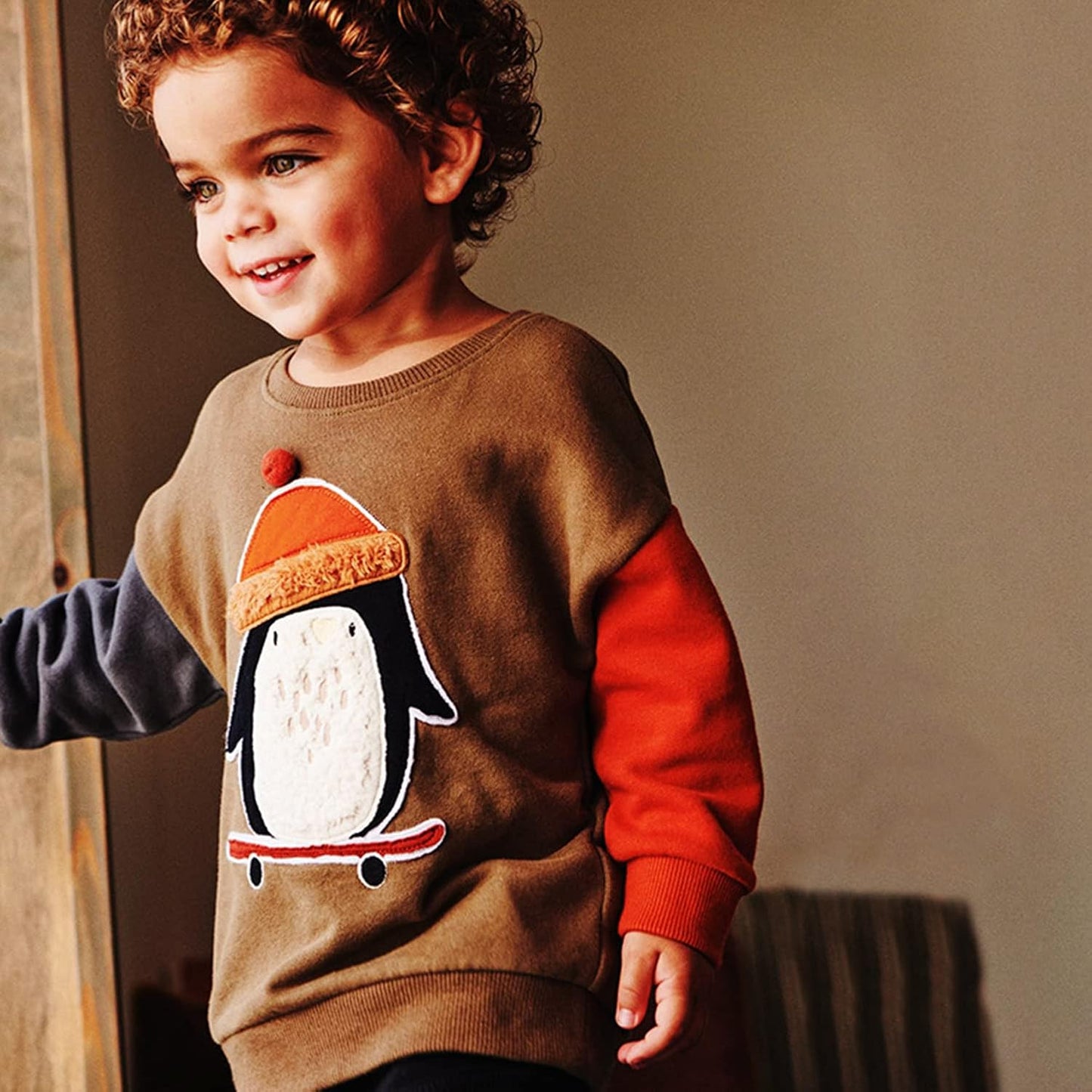 MUJOQE Jungen Sweatshirt Baumwolle Pullover Kinder Warme Langarm Shirt Activewear Tops 1-7 Jahre