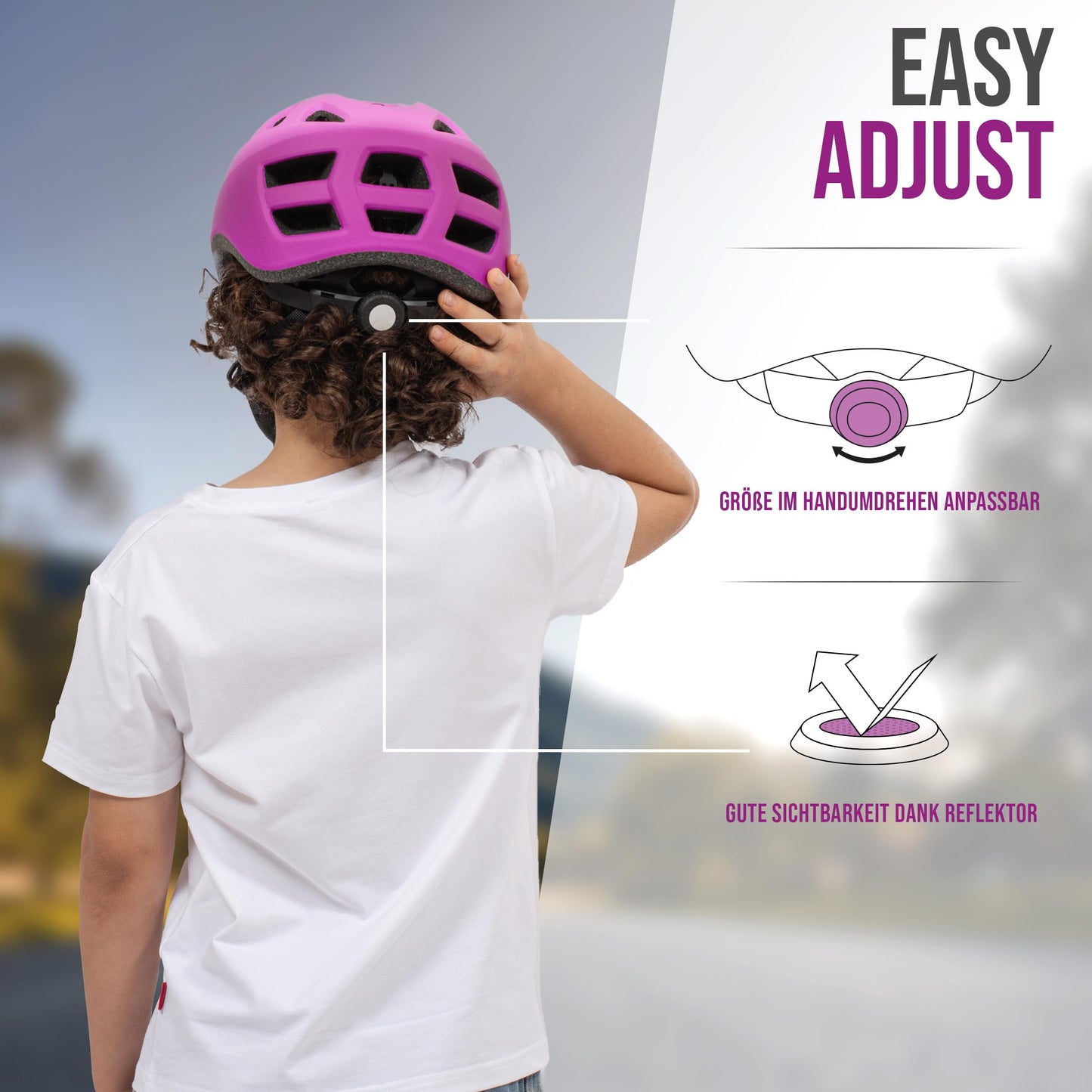 Apollo Kinder Fahrradhelm, Helm für Kinder & Jugendliche, Multisport Helm, Fahrradhelm Mädchen, Fahrradhelm Jungen, Kinderhelm ab 3 Jahre, Verstellbarer Kinder-Helm, ab Größe 48, für Fahrrad & Roller
