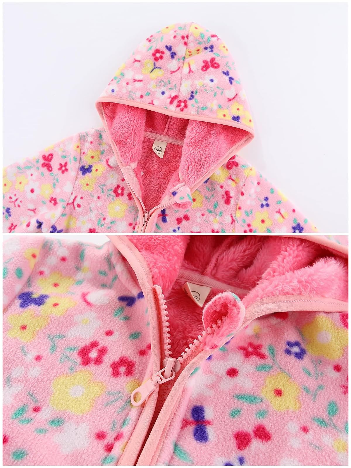 LUVCES Baby Jacket Boys Unisex Toddler Girls Kids Warm Fleece Jacket Full Zip Pullover Outerwear Sweatshirt