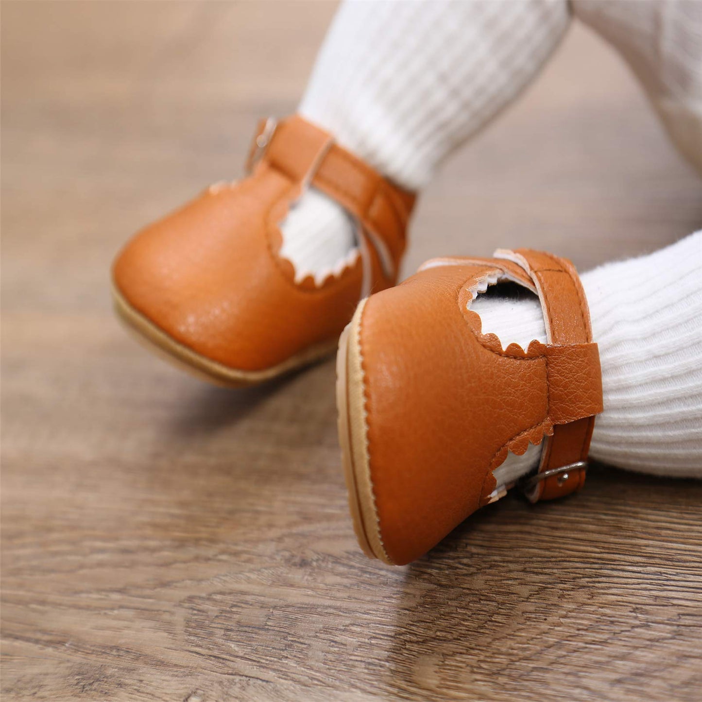 RVROVIC Baby Mädchen Mokassins Prinzessin Mary Jane Flache Kleider Schuhe Premium Leichte Weiche Sohle Krippe Schuhe Kleinkind Schuhe