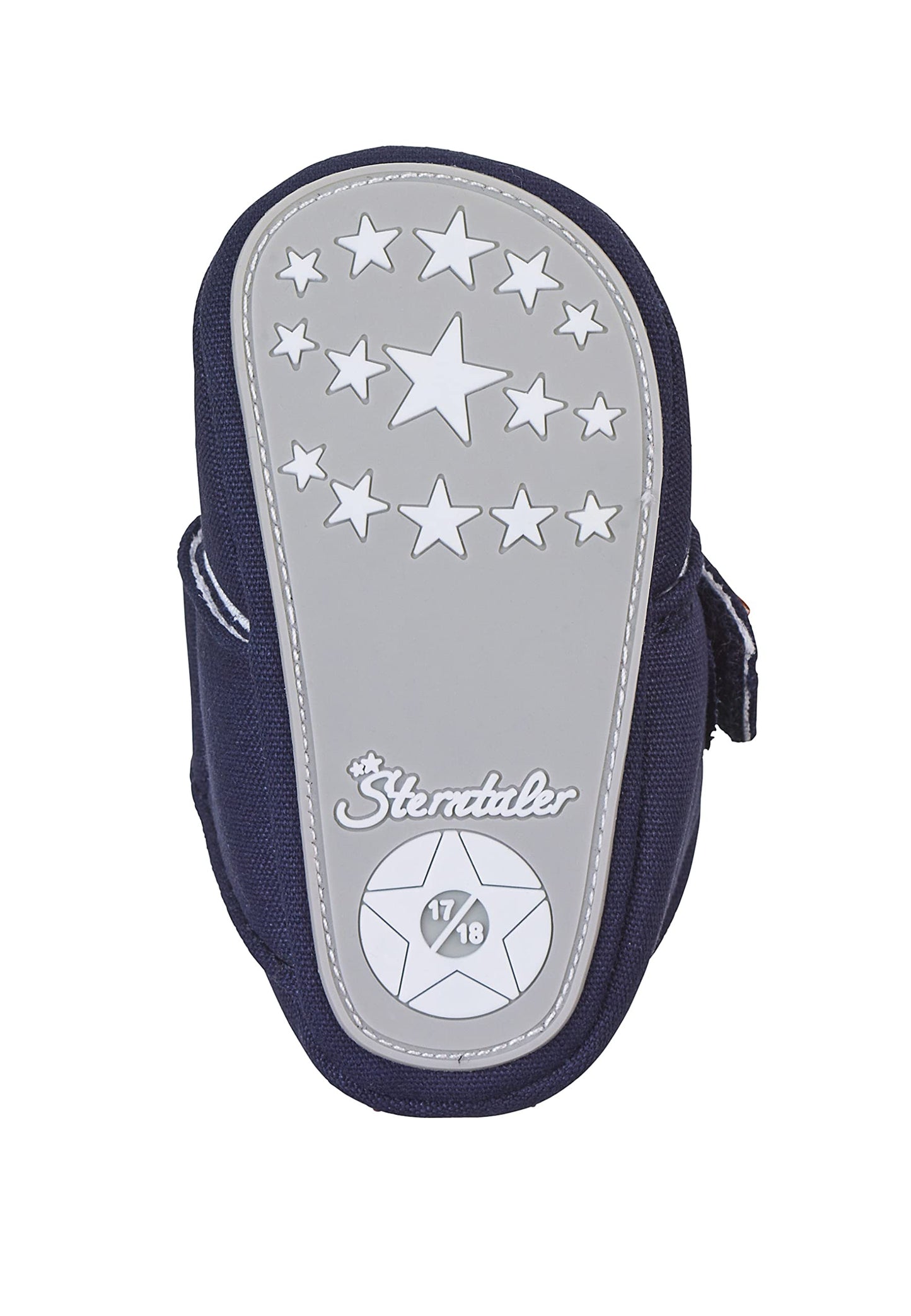 Sterntaler Krabbelschuhe uni - Baby Schuhe aus Canvas mit Klettverschluss - Baby und Kleinkind Hausschuh - aufgenähte Sternen Sohle rutschfest - Unisex Sneaker mit Jersey Futter - steingrün