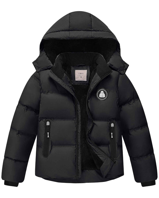 Winter Jacket Boys Girls Kids Jacket Warm Lined Puffer Jackets Children's Jackets Winter with Removable Hood Hiking Jacket