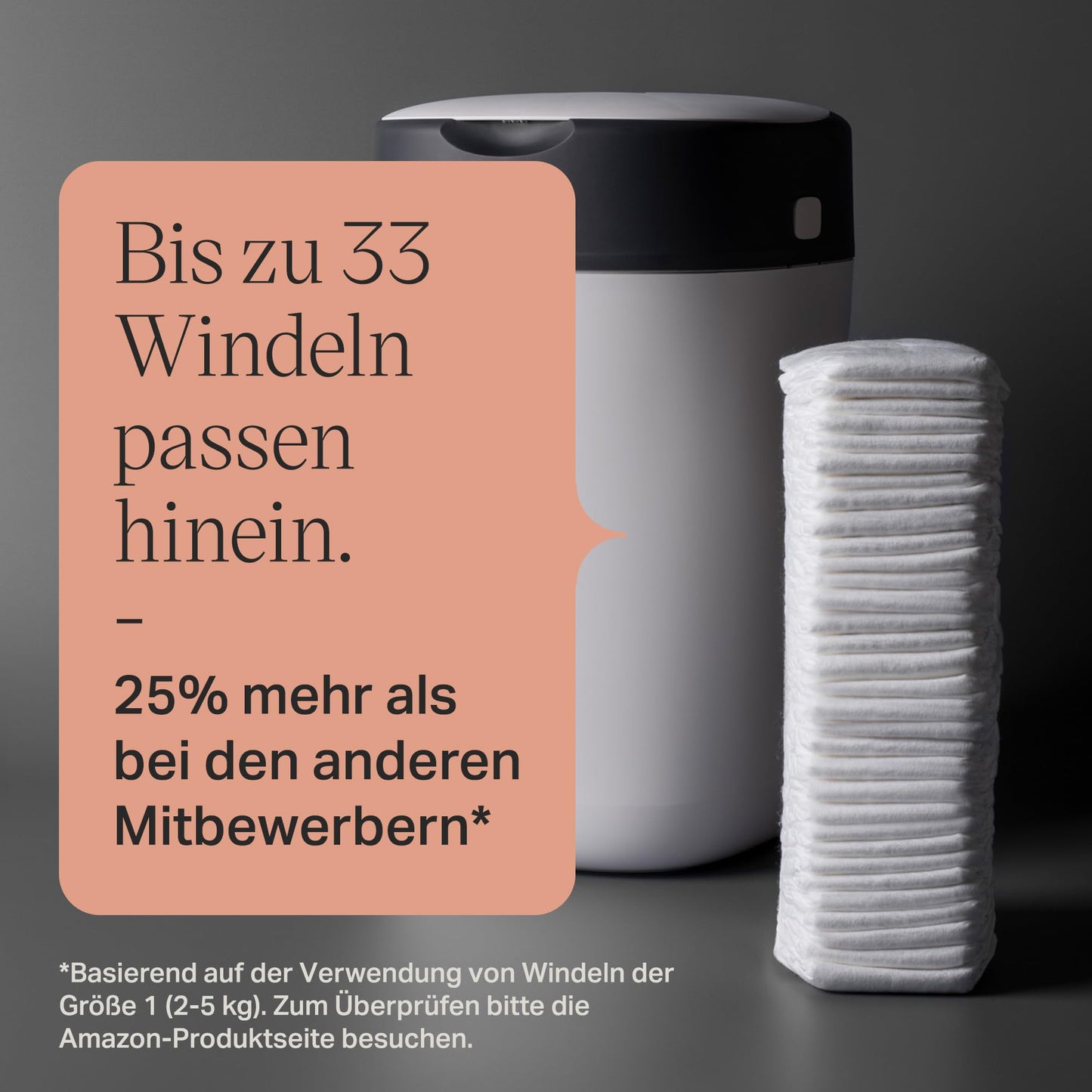 Tommee Tippee Twist and Click Advanced Windeleimer, umweltfreundliches System, inkl. 6x Nachfüllkassetten mit nachhaltig gewonnenem, antibakteriellem GREENFILM, Weiβ