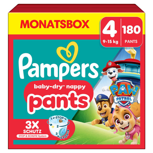 Pampers Baby-Dry Pants Paw Patrol Edition Größe 5, 160 Windeln, 11kg-17kg, 360° Passform hilft, Auslaufen zu verhindern