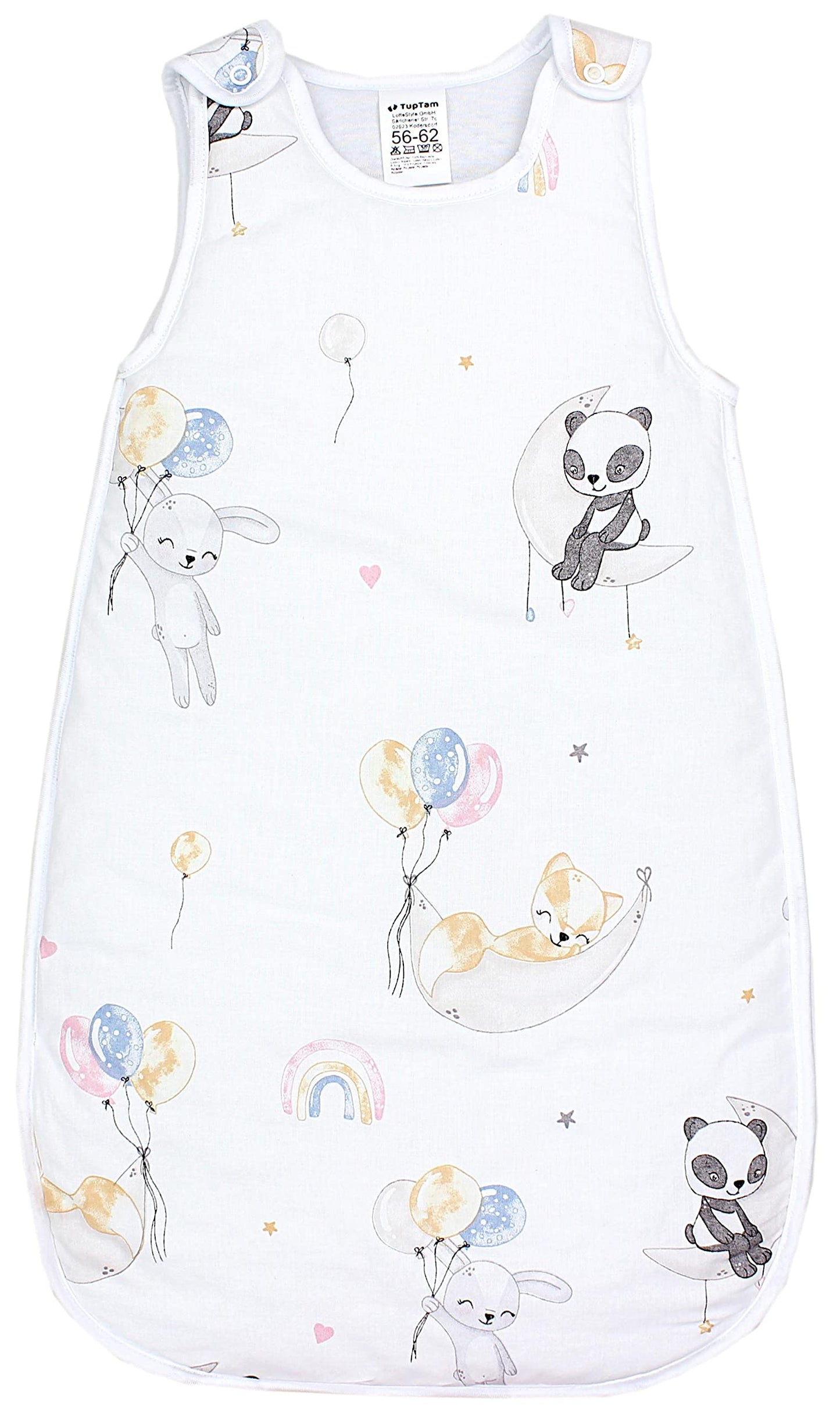 TupTam Baby Sleeping Bag 2.5 Tog - Oeko-Tex All-Year Sleeping Bag Children with Side Zip, Sleeveless