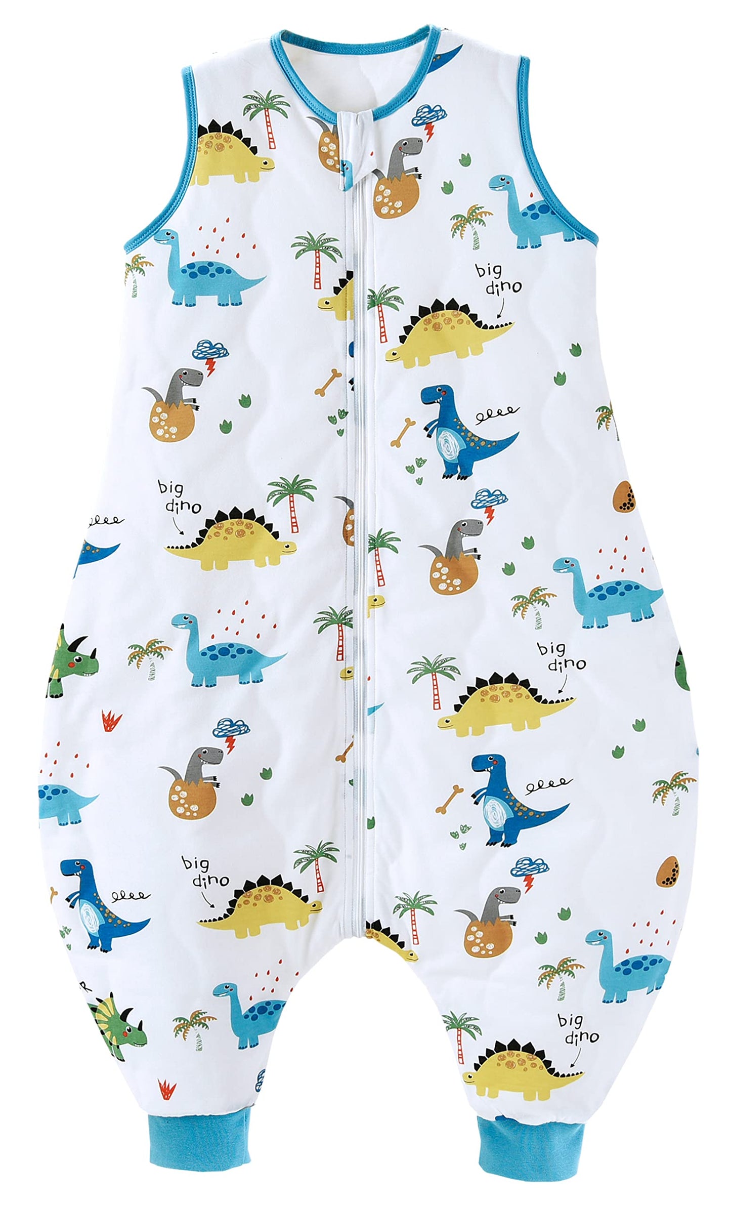 Chilsuessy Baby Sleeping Bag with Legs, 2.5 Tog All-Season Sleeping Bag (CPC Certification) for Infants, Children, Dinosaur Park, 80 cm, Baby Height 90–100 cm