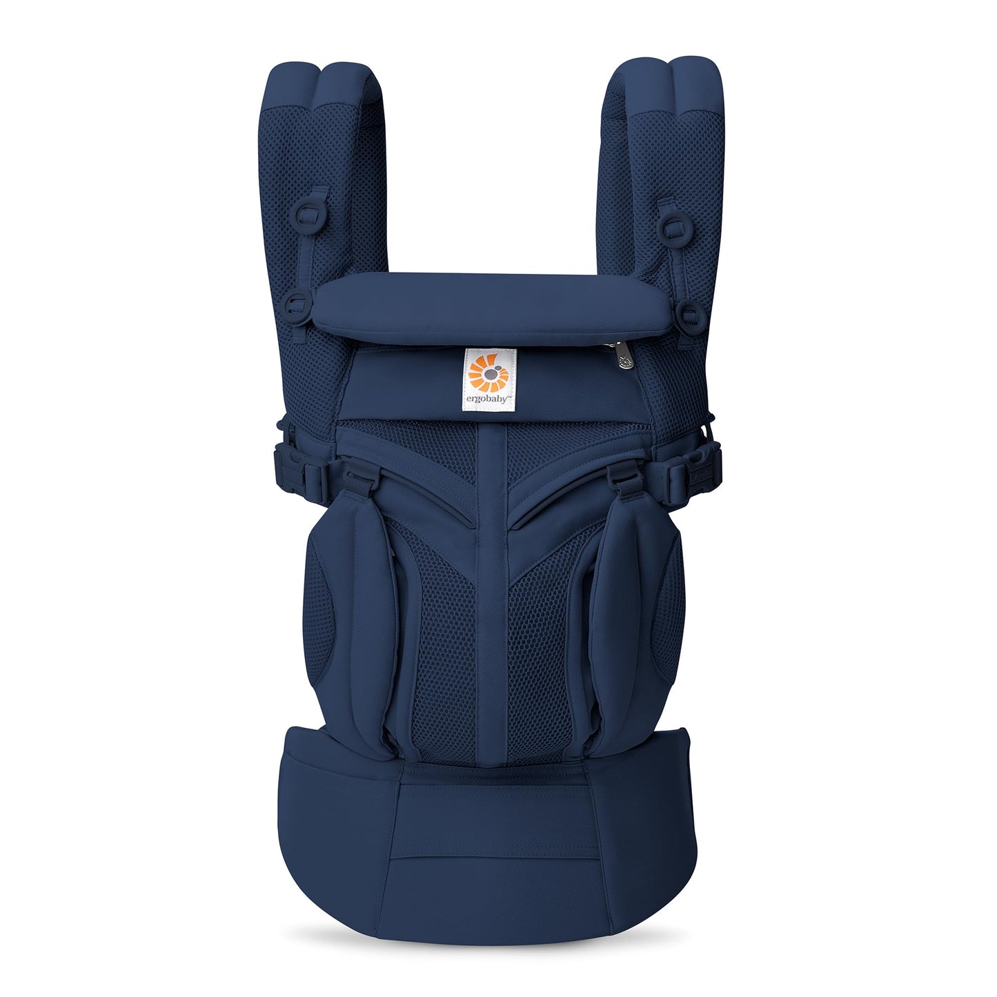 Ergobaby Babytrage, Omni 360 Cool Air Mesh mit 4 Positionen für Neugeborene bis Kleinkinder (0-4 Jahre), ergonomische Kindertrage und Rucksack, Mitternachtsblau