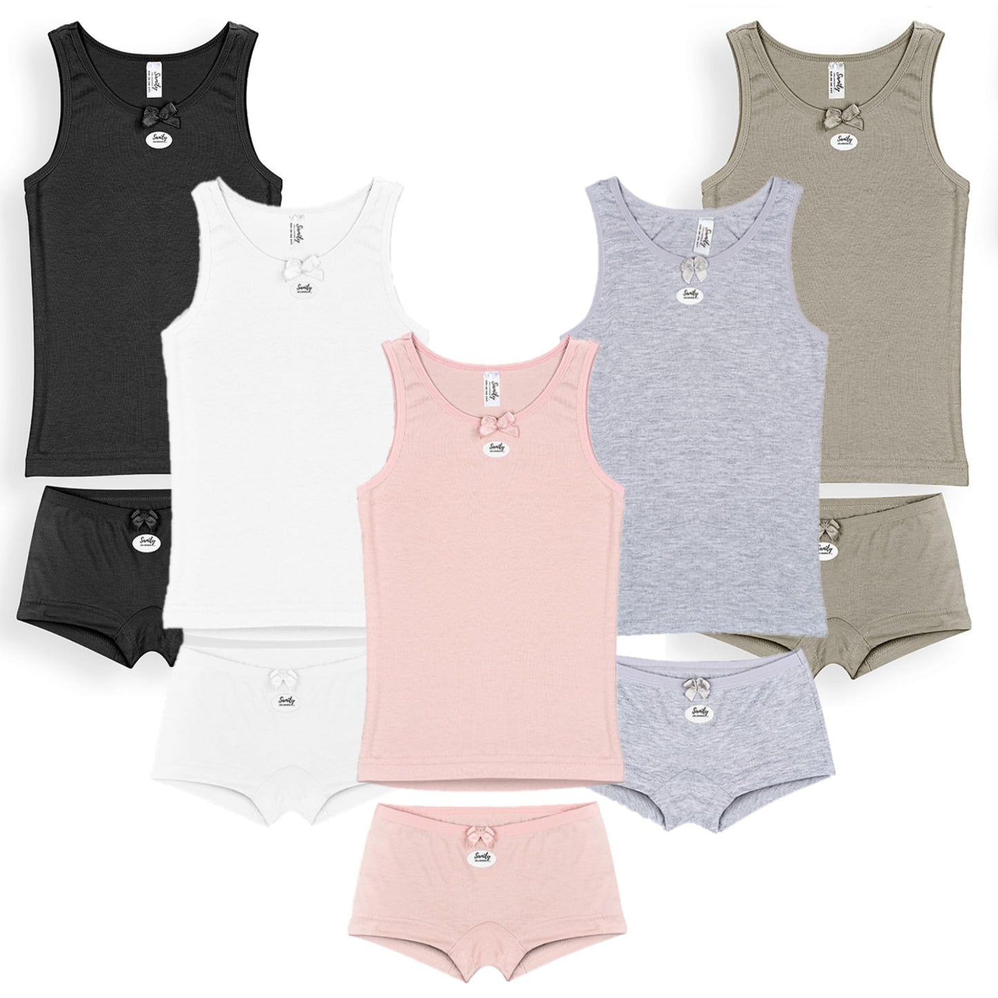 SAMILY girls' underpants undershirt set 10-pack underwear cotton
