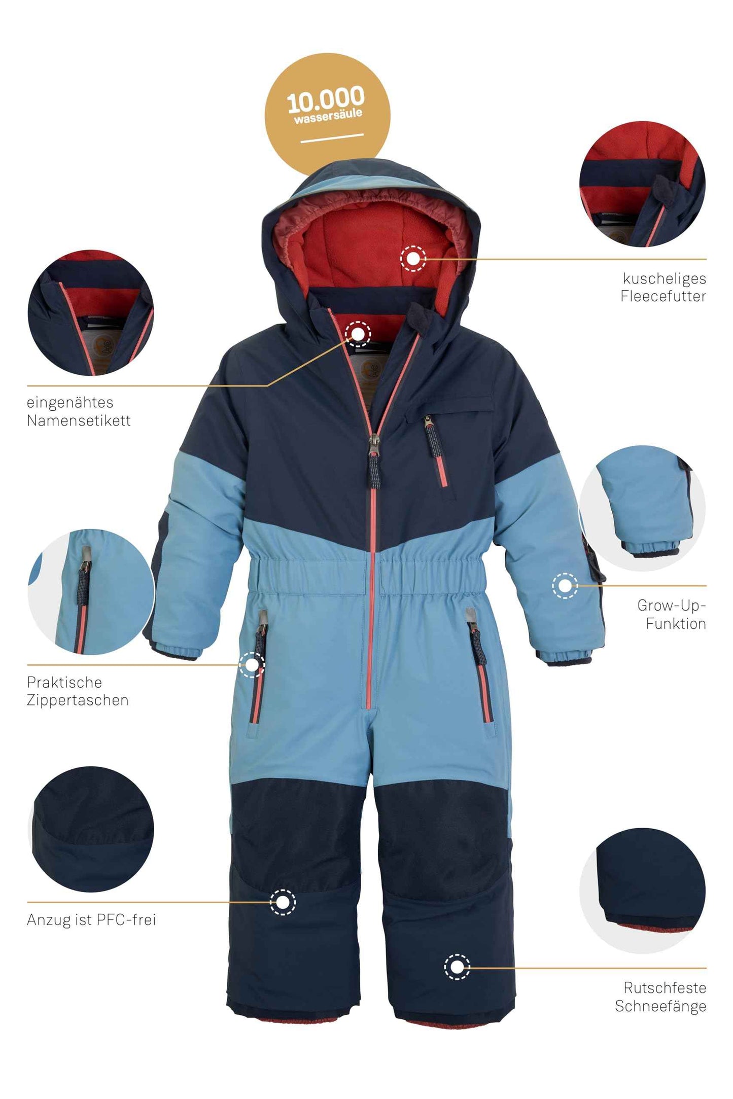 first instinct by killtec Unisex Fisw 32 Mns Onpc Skioverall/Schneeanzug mit Kapuze, wasserdicht
