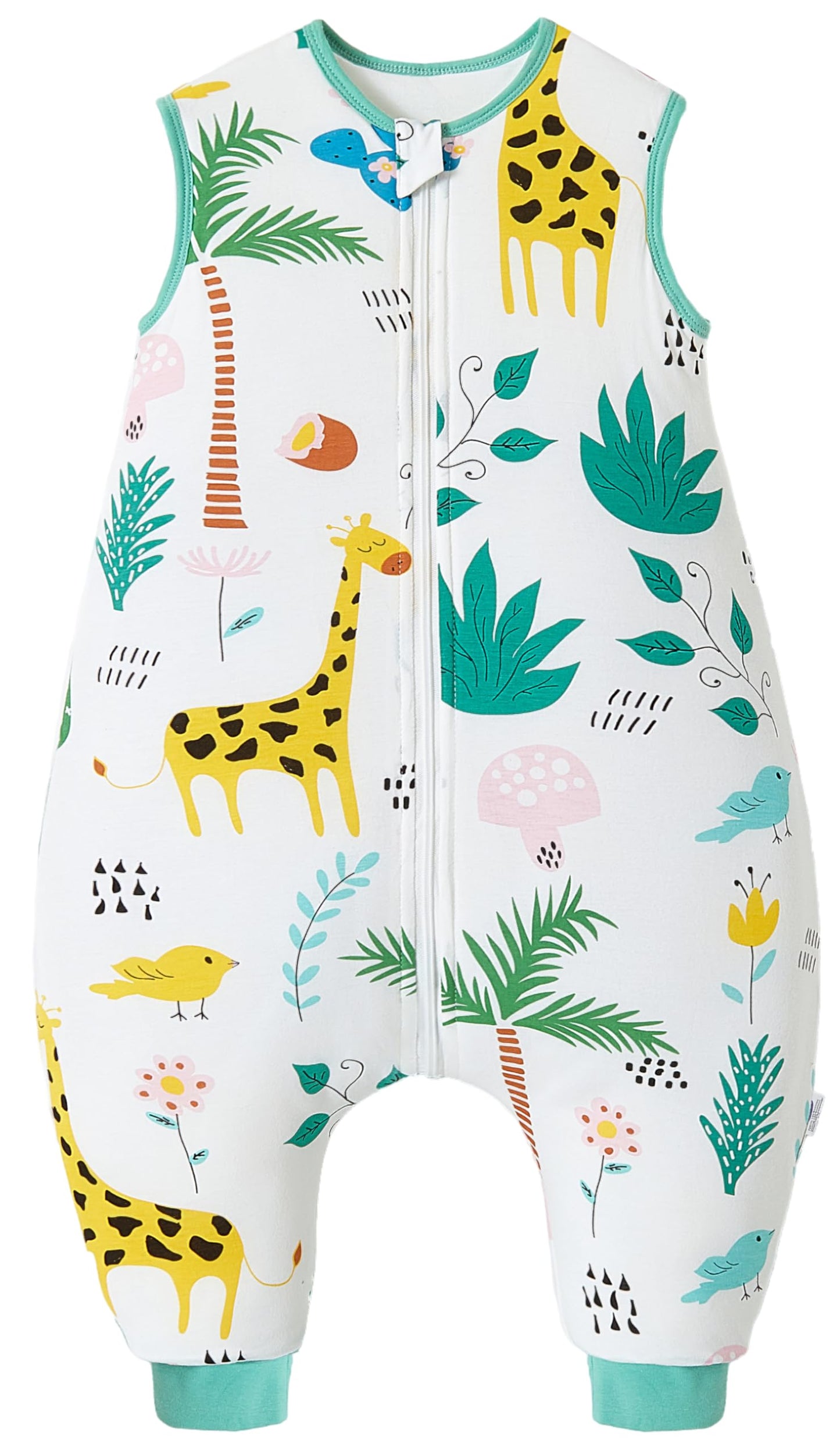 Chilsuessy Baby Sleeping Bag with Legs, 2.5 Tog All-Season Sleeping Bag (CPC Certification) for Infants, Children, Dinosaur Park, 80 cm, Baby Height 90–100 cm