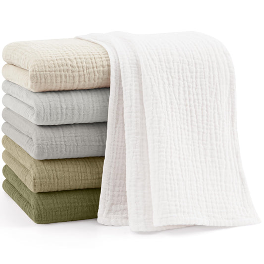 Bearmoss Moltontücher Baby 100% Baumwolle Weiche Spucktücher Baby,Atmungsaktiv und Extrem Saugfähig Musselin Tuch für Saugstark Mulltücher 6er 60x60 cm (Dinosaurier)