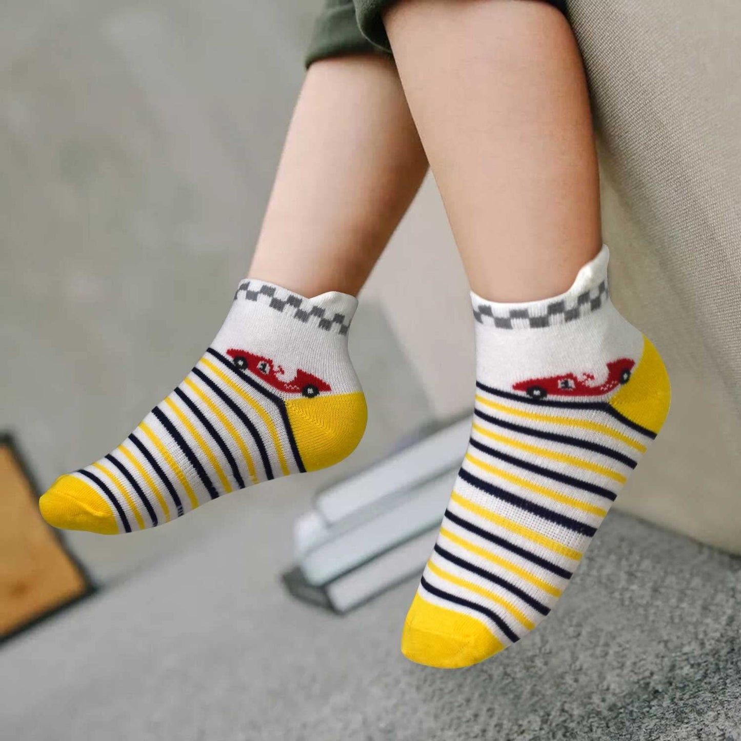 GRPSKCOS Stoppersocken Kinder 12 Paar ABS Socken Rutschfeste Socken Kleinkind Antirutschsocken für 1-7 Jahre Jungen Mädchen
