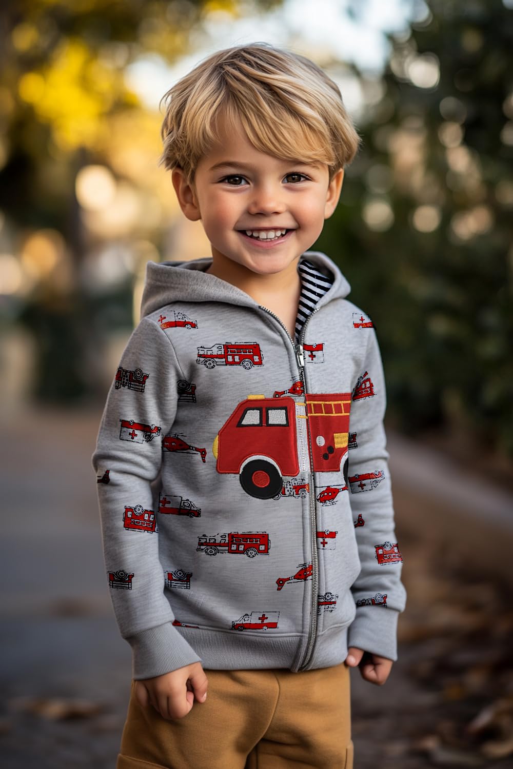CM-Kid Hoodie Boys Hoodie Zipper Sweat Jacket Long Sleeve Children Cotton Hooded Jacket Warm Tops Size 92-122