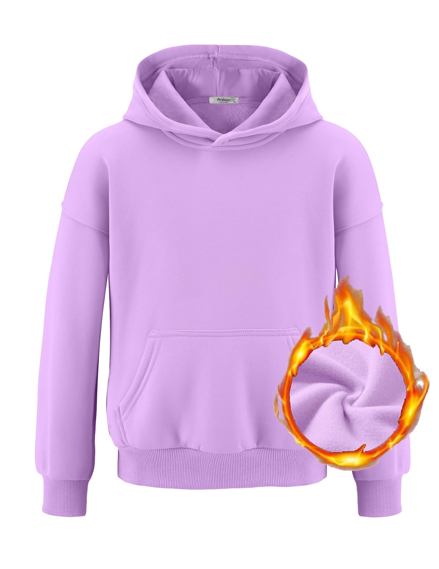Arshiner Girls' Warm Fleece Children's Hoodie Winter Pullover with Pocket Sweatshirt for Girls 6-16 Years