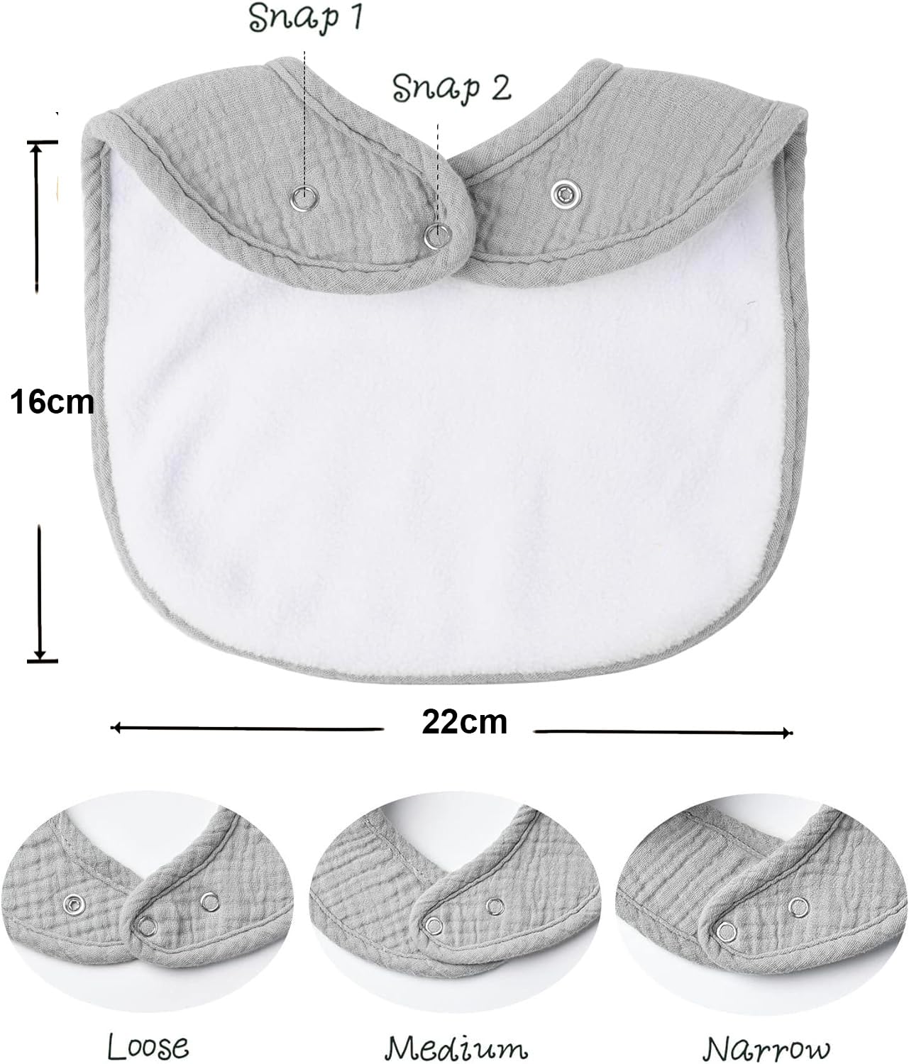 SLOSH Lätzchen Baby Für Neugeborene Babylätzchen für Babys und Kleinkinder Jungen und Mädchen Unisex Set Druckknopf