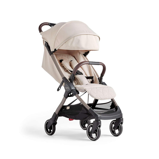 Silver Cross | Clic Compact Stroller | Travel Stroller | Foldable & Lightweight Stroller | Cabin Size | Newborn - 4 Years | Almond