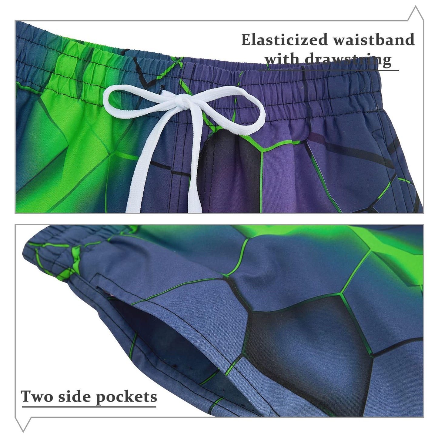 Fanient Badehose für Jungen lustige 3D Gedruckt Grafik Schnelltrocknend Beachwear Sport Laufen Badebekleidung Boardshorts