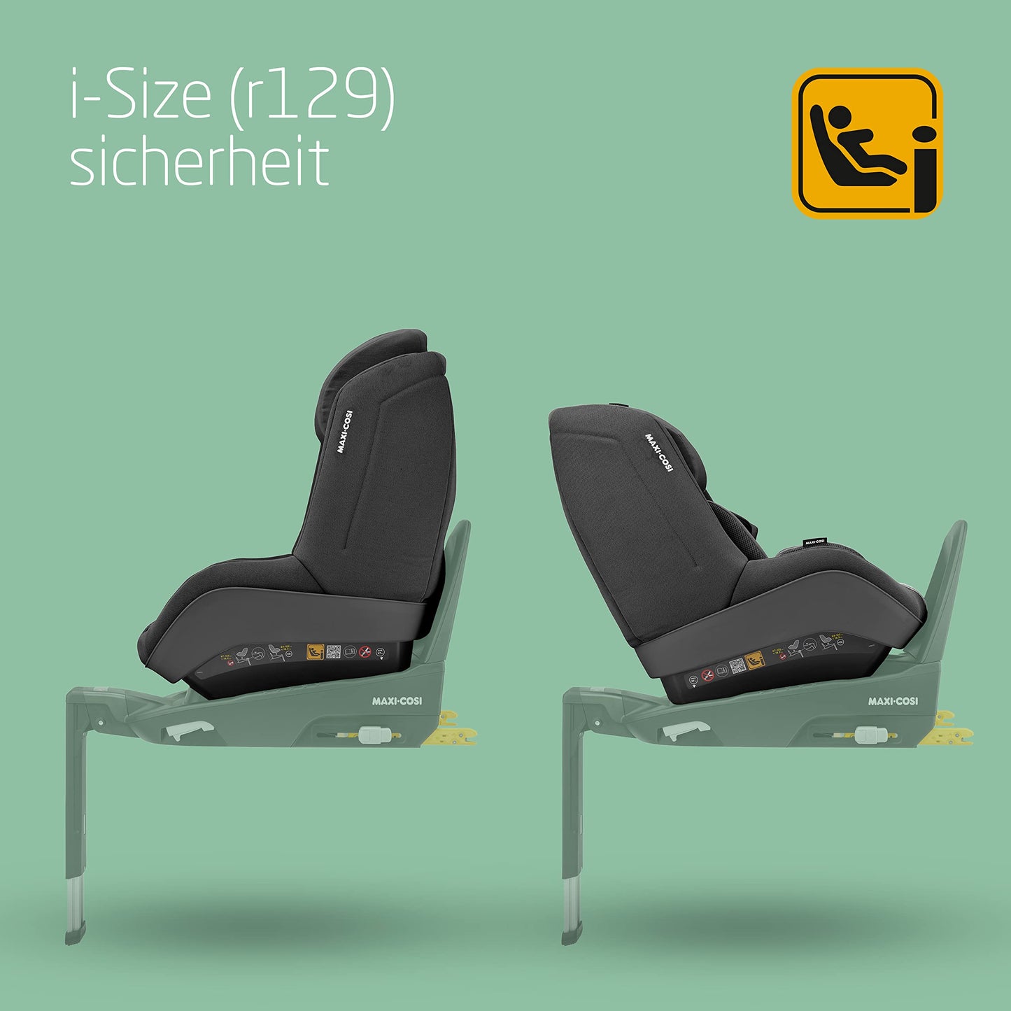 Maxi-Cosi Pearl Pro² i-Size, Kleinkinderautositz, ISOFIX, Rückwärtsgerichteter Autositz, Gruppe 1, Ab ca. 6 Monate bis 4 Jahre, 67 bis 105 cm, Authentic Black - Meloni2