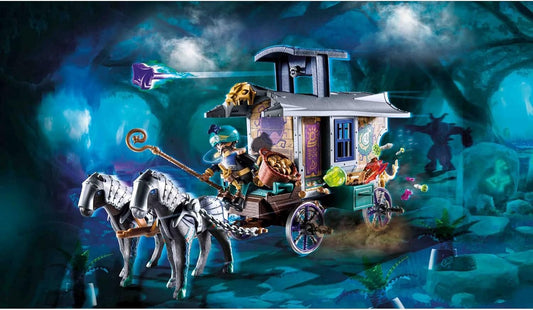 PLAYMOBIL Novelmore 70903 Violet Vale - Dealer Carriage, Toy for Children from 4 Years