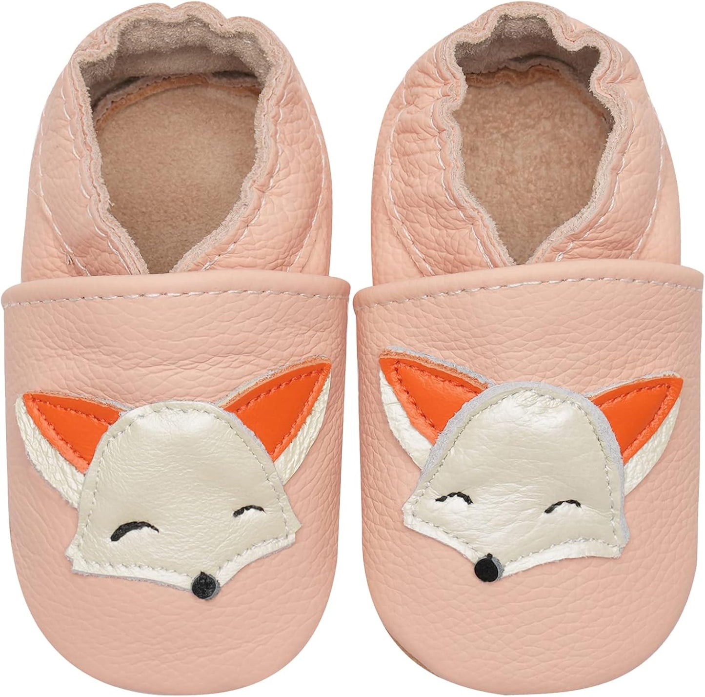 IceUnicorn Babyschuhe Krabbelschuhe aus weichem Leder für Jungen und Mädchen – Rutschfeste Lauflernschuhe für Kleinkinder