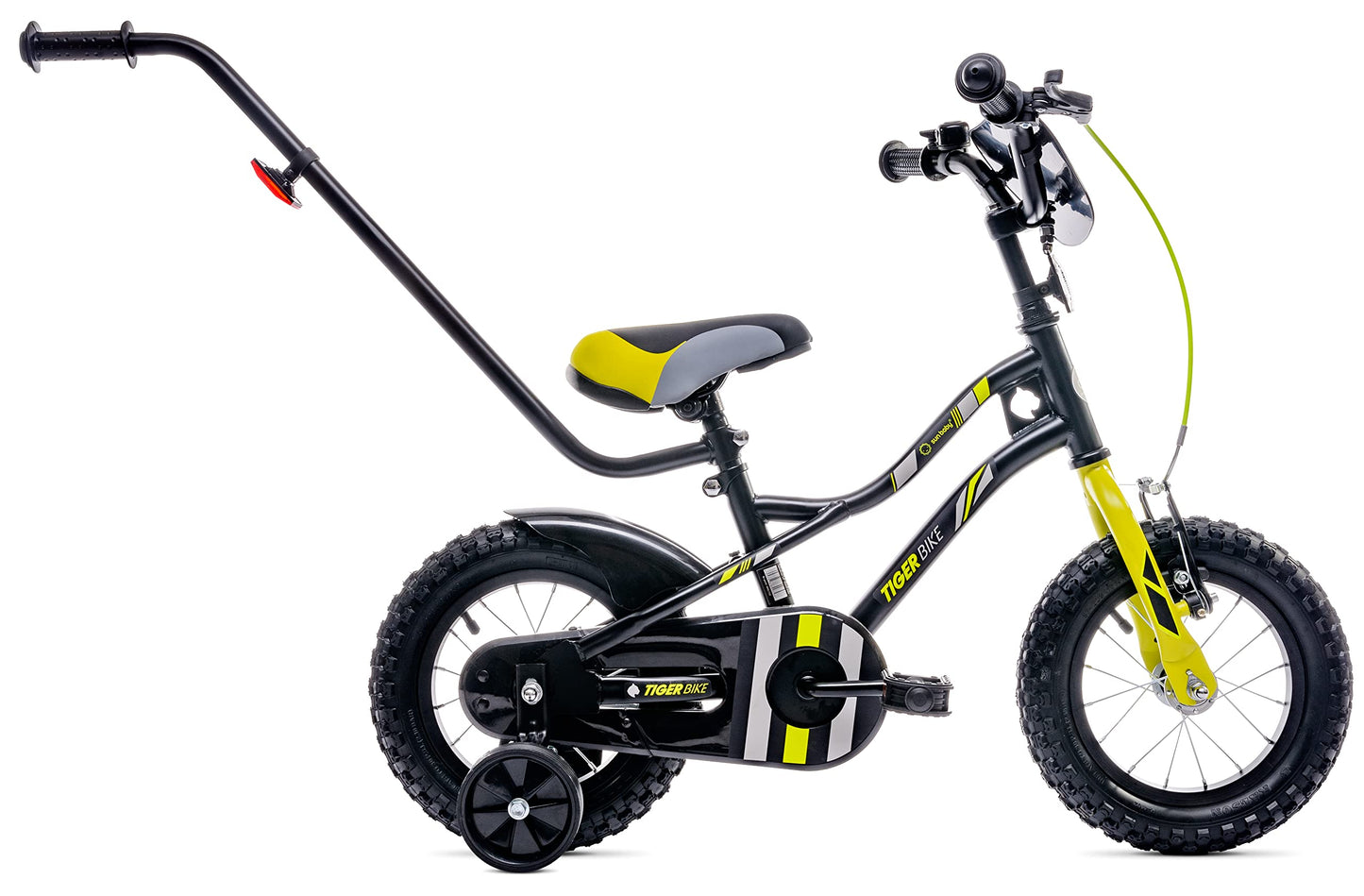sun baby Jungenfahrrad Kinderfahrrad 14 und 16 Zoll Jungen Tiger Tracker Bike Leicht Stützräder mit Schubstange ab 2-6 Jahre BMX Fahrrad Kinder - Meloni2