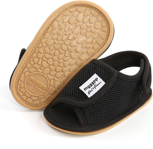 RVROVIC Babyschuhe für Jungen und Mädchen – Premium Weiche Anti-Rutsch Gummisohle für Säuglinge – Sommer Outdoor Sandalen für Kleinkind Erste Walker
