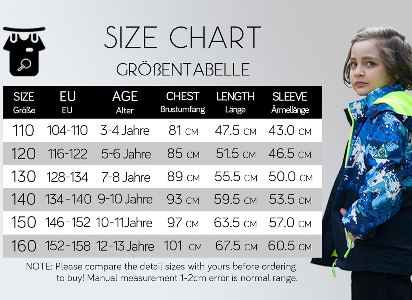 LAUSONS Children's Lined Jacket, Boys' Transition Jackets for Boys, Softshell Jackets with Camouflage Pattern