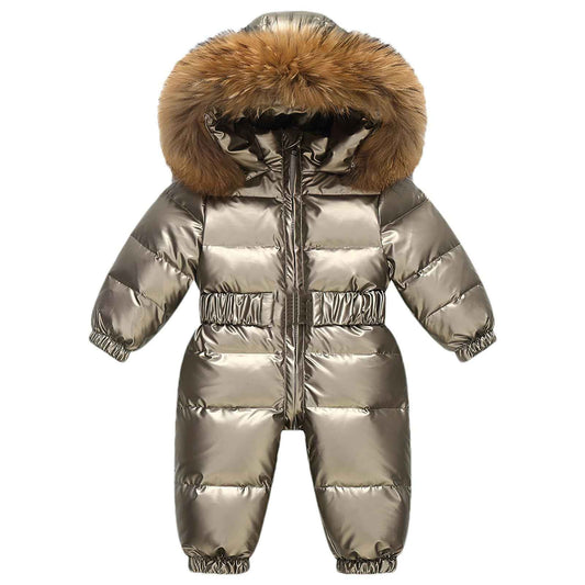 amropi Baby Girls' Snowsuit with Hood Romper Puffer Down Winter Warm Jumpsuit for 0-5 Years