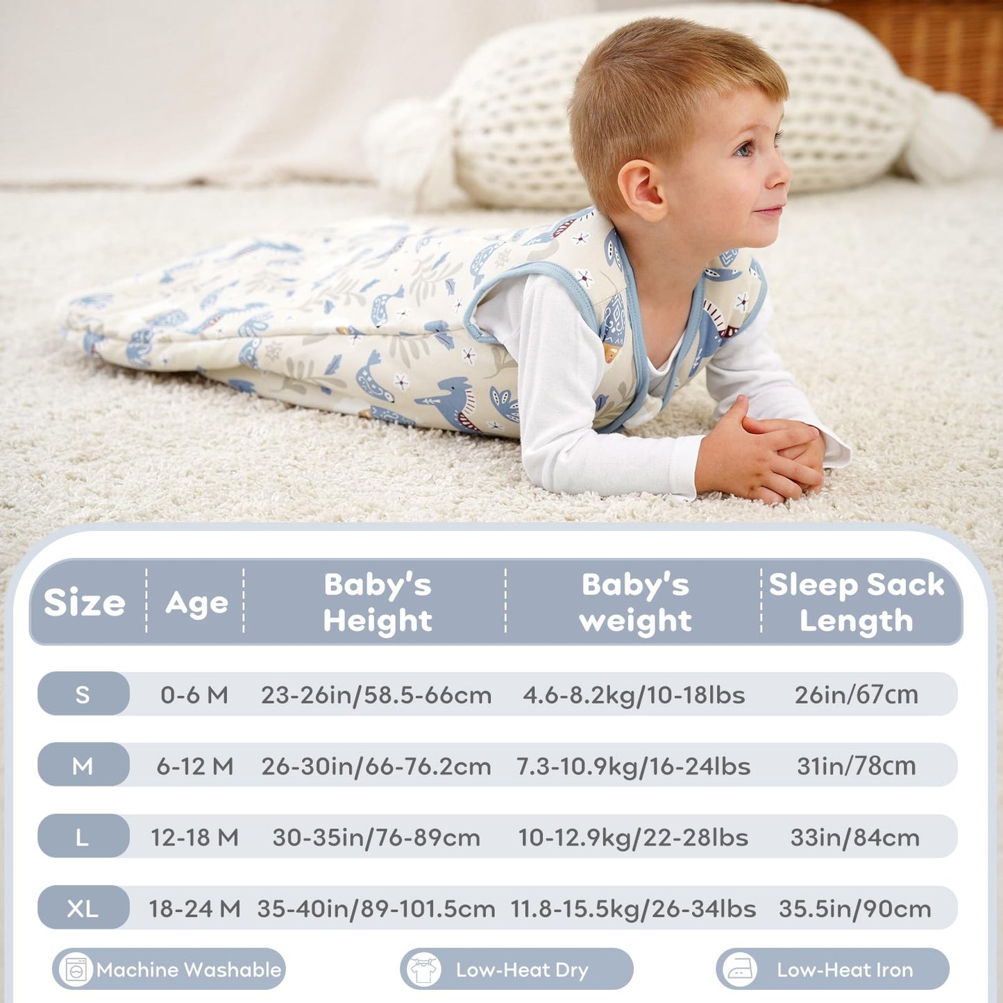 Looxii Baby Sleeping Bag Winter Cotton Winter Sleeping Bag 2.5 TOG Sleeping Bags Warm Baby Sleeping Bag Newborn for Autumn Winter Pink Rabbit 12-18 Months
