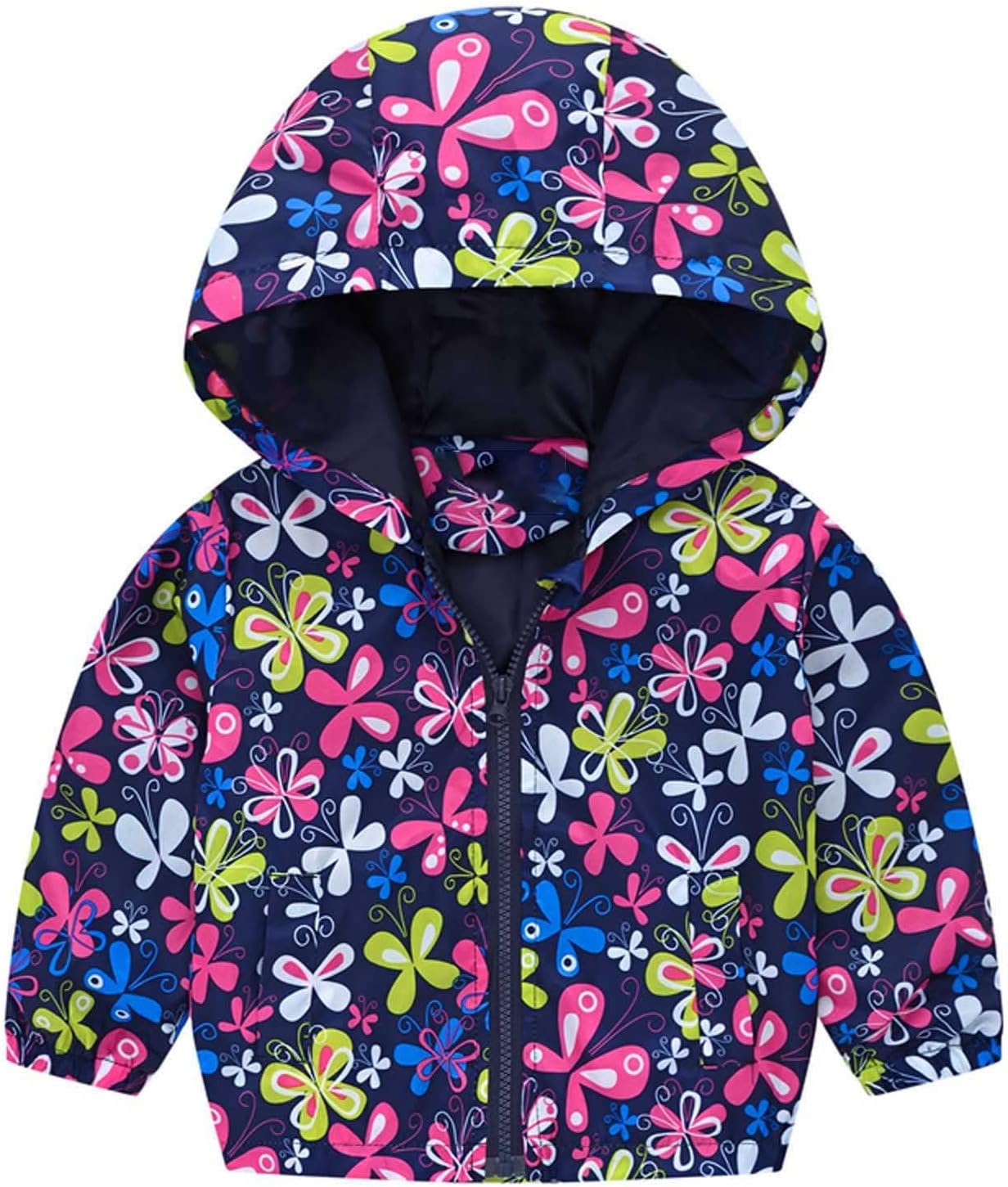 KQIVAM Children's Rain Jacket Transition Jacket Waterproof Outdoor Jacket Windproof with Hood Waterproof Jacket for Children Unisex Rainwear for Girls and Boys